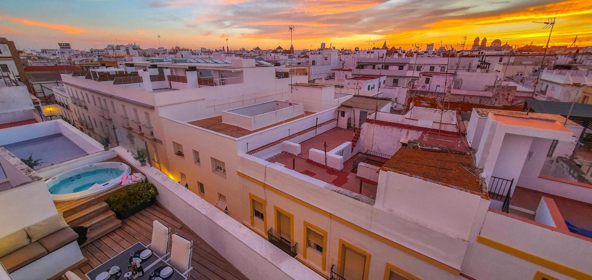 Ferienwohnung Penthouse With Jacuzzi, And Garaje Grupo Ac Gestion Cádiz Exterior foto